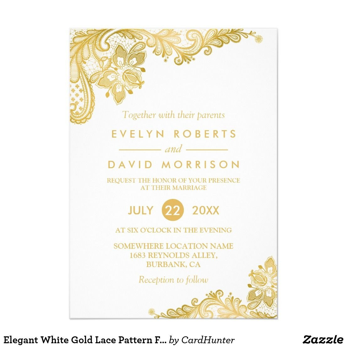 White And Gold Invitations Inspirational An Invitation Card in proportions 1106 X 1106