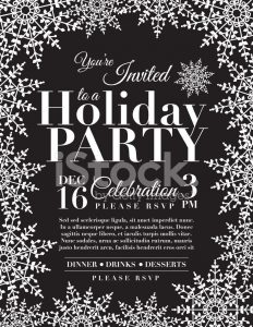 White Christmas Holiday Party Invitation Invacation1st within size 791 X 1024