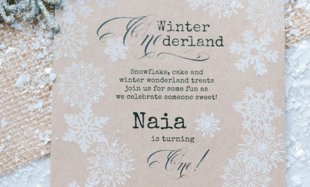 Winter Wonderland 1st Birthday Party In 2018 Invitations Paper within size 1360 X 2048