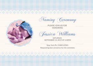 Wonderful Ba Naming Ceremony Invitation Card Design Template In inside proportions 2100 X 1500