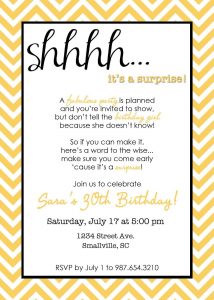 Wording For Surprise Birthday Party Invitations Free Printable throughout dimensions 1143 X 1600