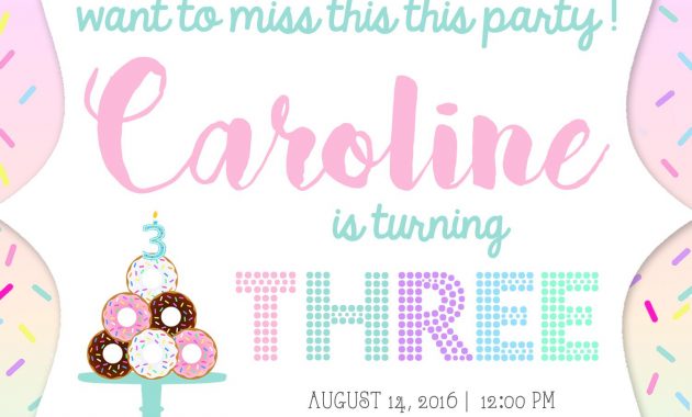 You Donut Want To Miss This Party Donut Birthday Party Invitation for measurements 1500 X 2100