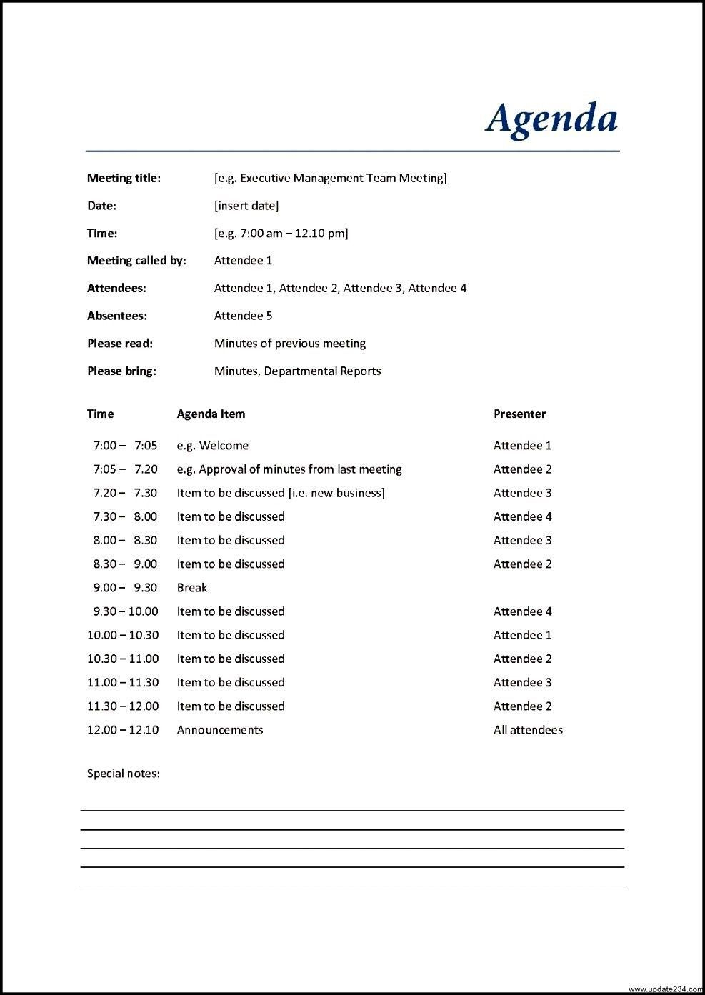 001 Meeting Agenda Template Word Ideas Unusual 2010 Document intended for measurements 987 X 1393