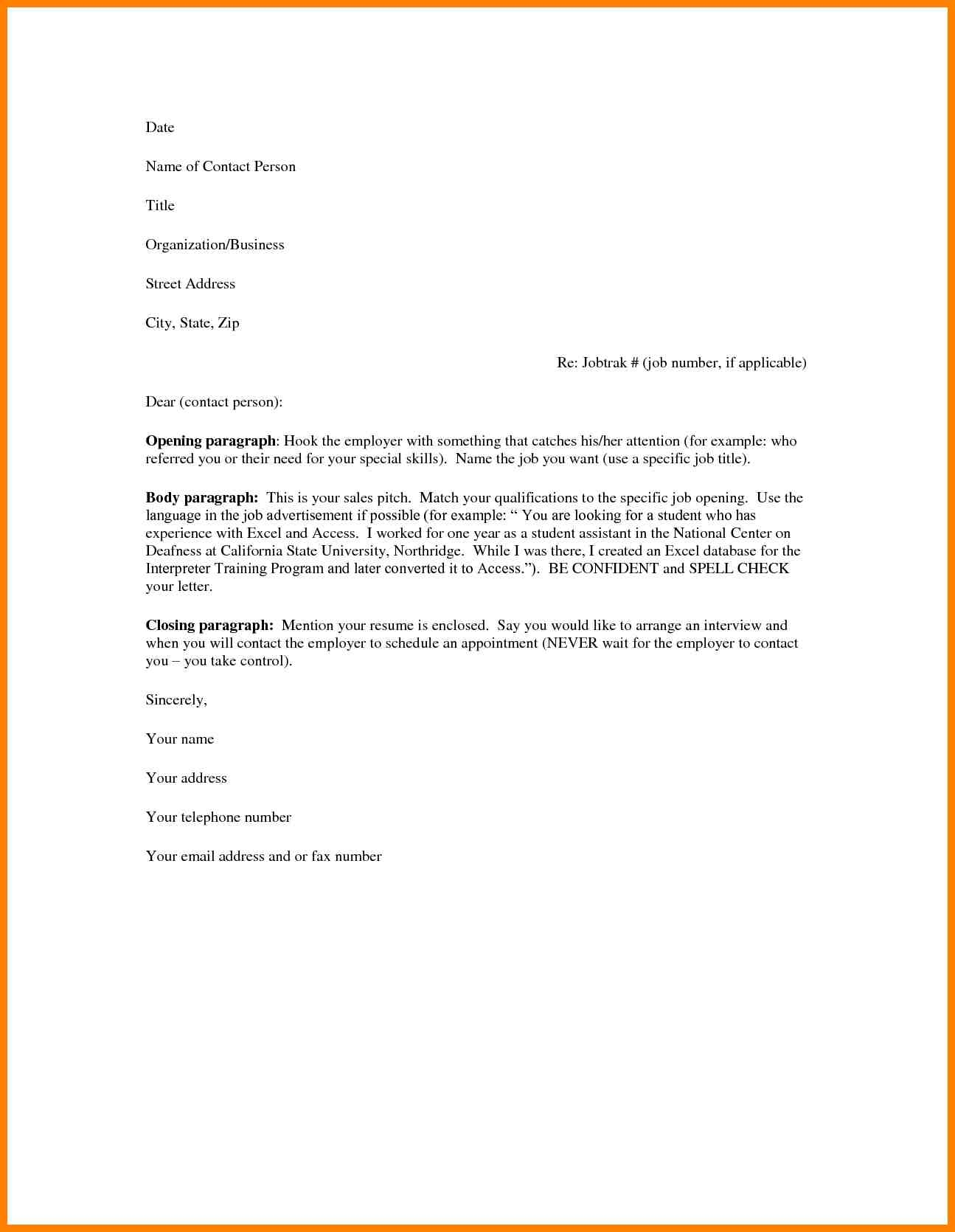 10 Basic Cover Letter Structure Business Letter for size 1295 X 1670