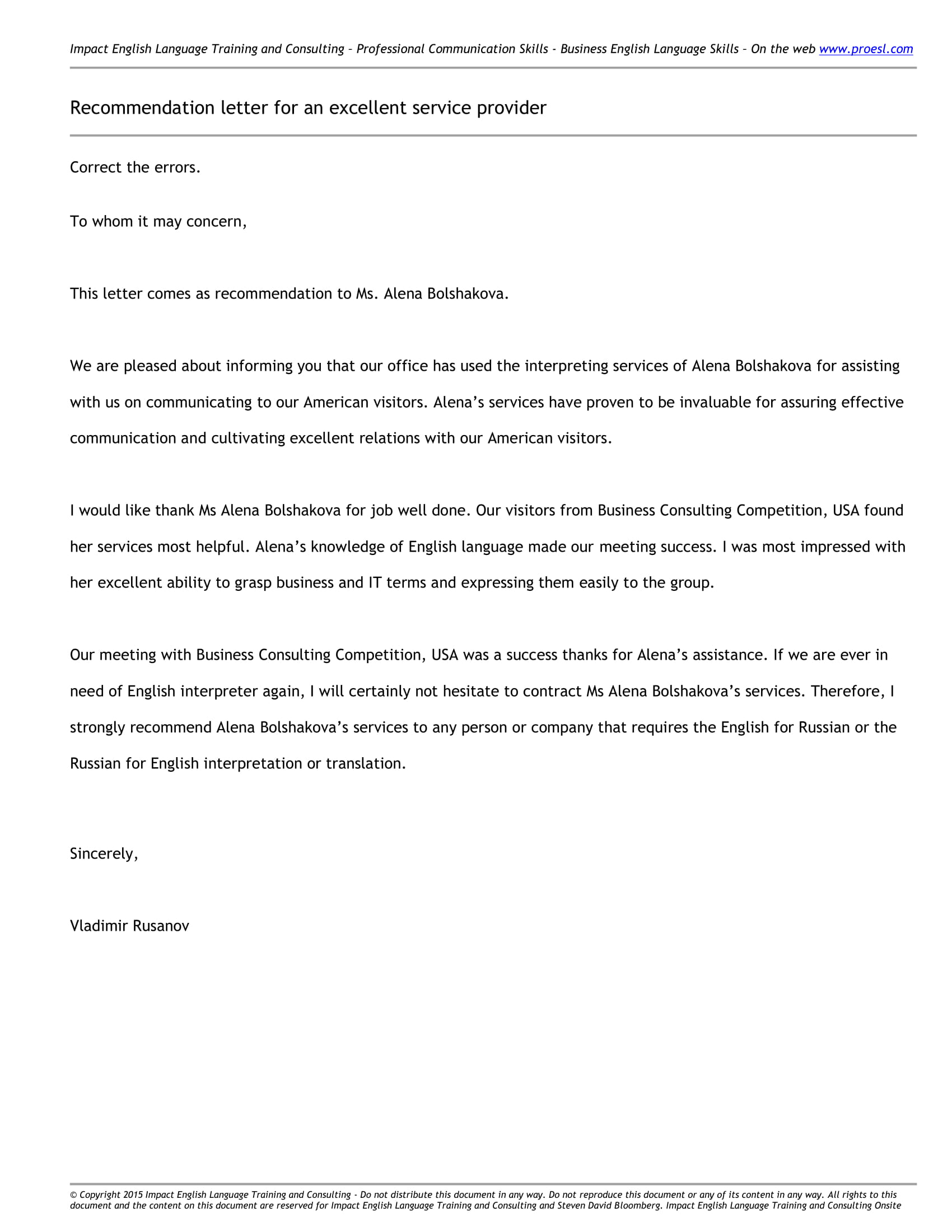 10 Business Reference Letter Examples Pdf Examples with measurements 1700 X 2200