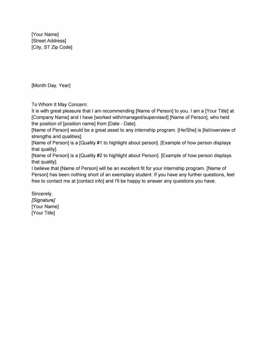 10 Examples Of A Perfect Letter Of Recommendation April 2020 throughout size 900 X 1165