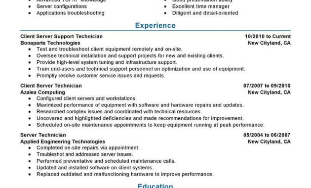 11 Amazing It Resume Examples Livecareer for proportions 800 X 1035