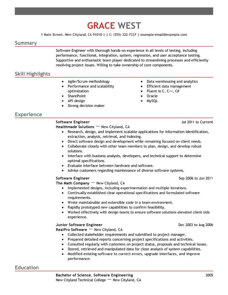 11 Amazing It Resume Examples Livecareer inside dimensions 800 X 1035