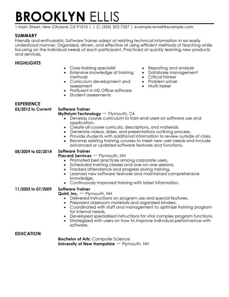 11 Amazing It Resume Examples Livecareer intended for dimensions 800 X 1035