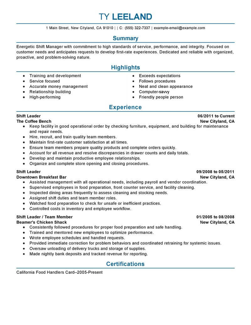 11 Amazing Management Resume Examples Livecareer regarding dimensions 800 X 1035