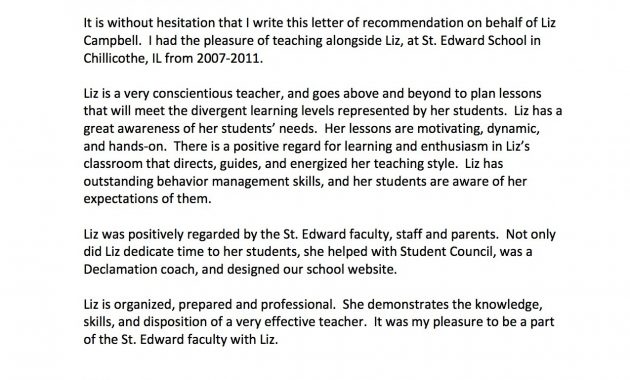 12 Example Of Recommendation Letter For Masters Program for size 1275 X 1650