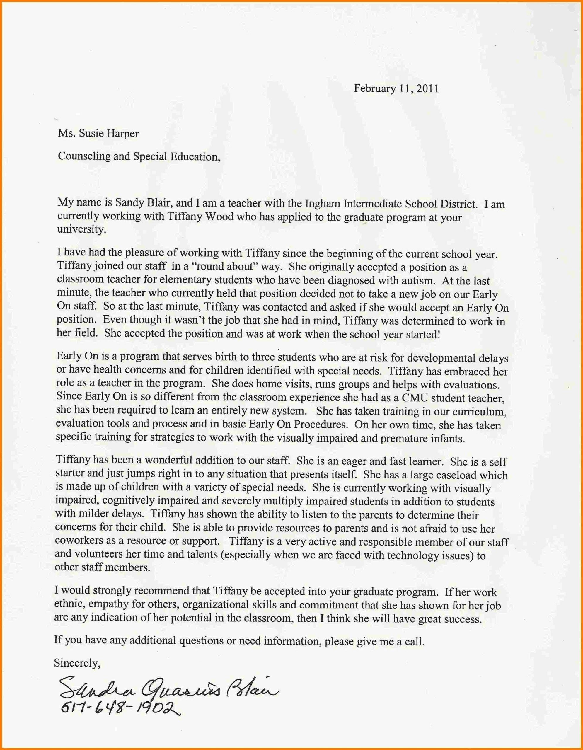 12 Example Of Recommendation Letter For Masters Program for size 2514 X 3234