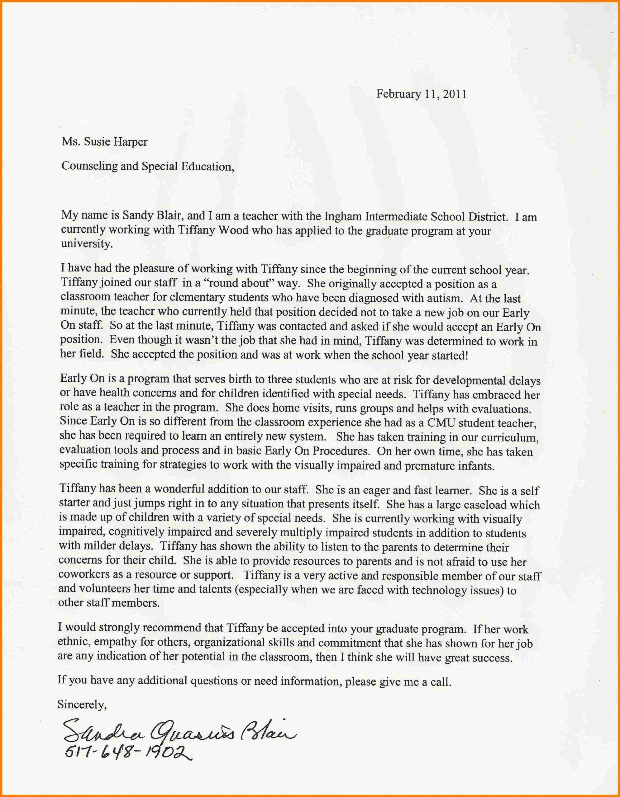 12 Example Of Recommendation Letter For Masters Program within proportions 2514 X 3234