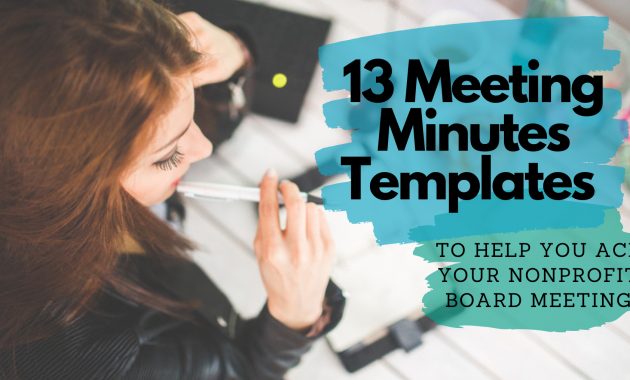 13 Meeting Minutes Templates To Help You Ace Your Nonprofit intended for sizing 1810 X 1016