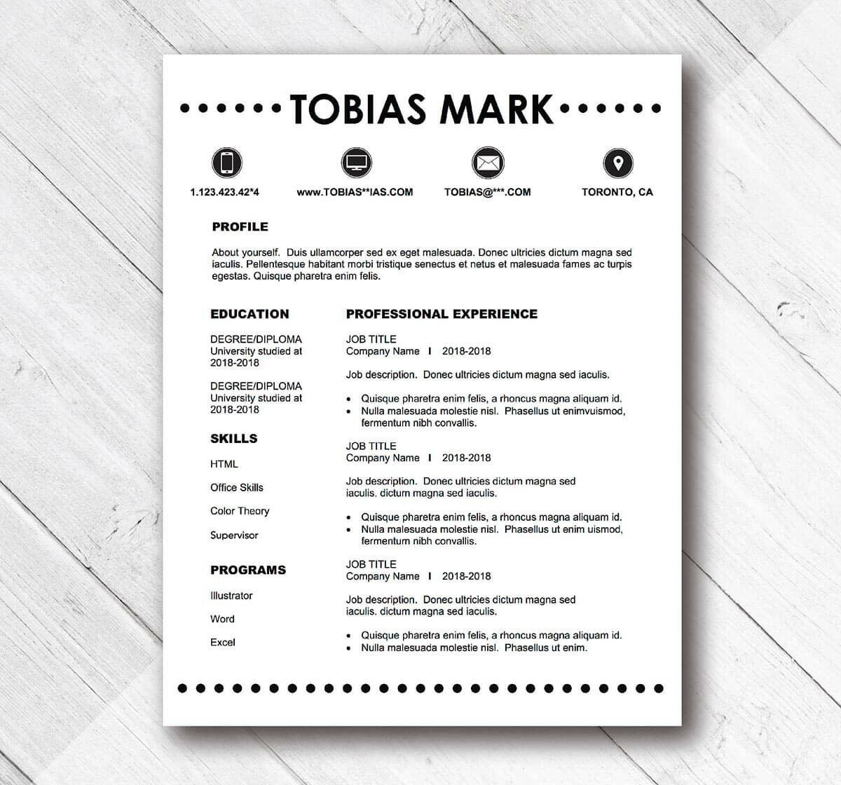 14 Simple Basic Resume Templates Easy To Customize in size 1200 X 1120