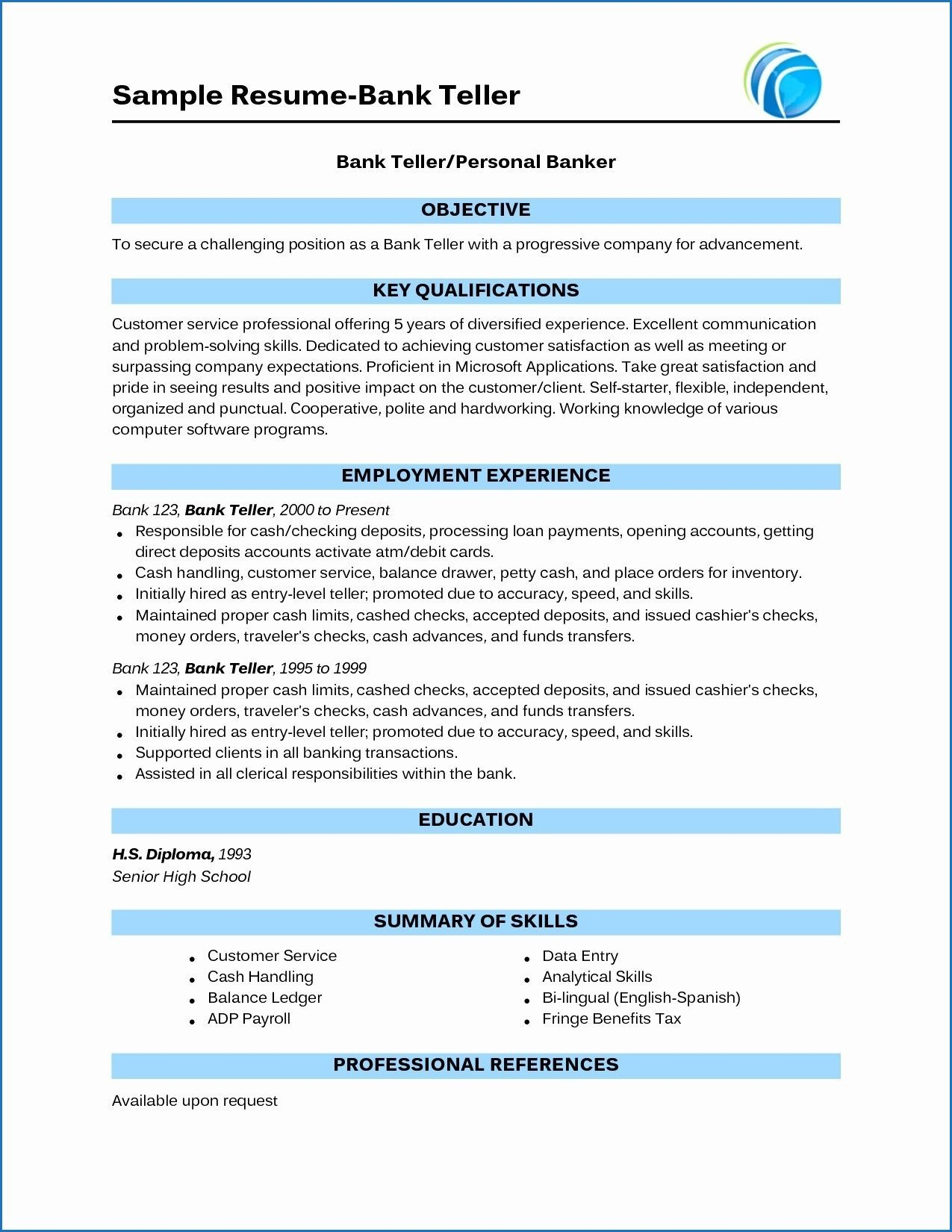 15 Banking Sector Resume Examples Dengan Gambar inside proportions 1275 X 1650