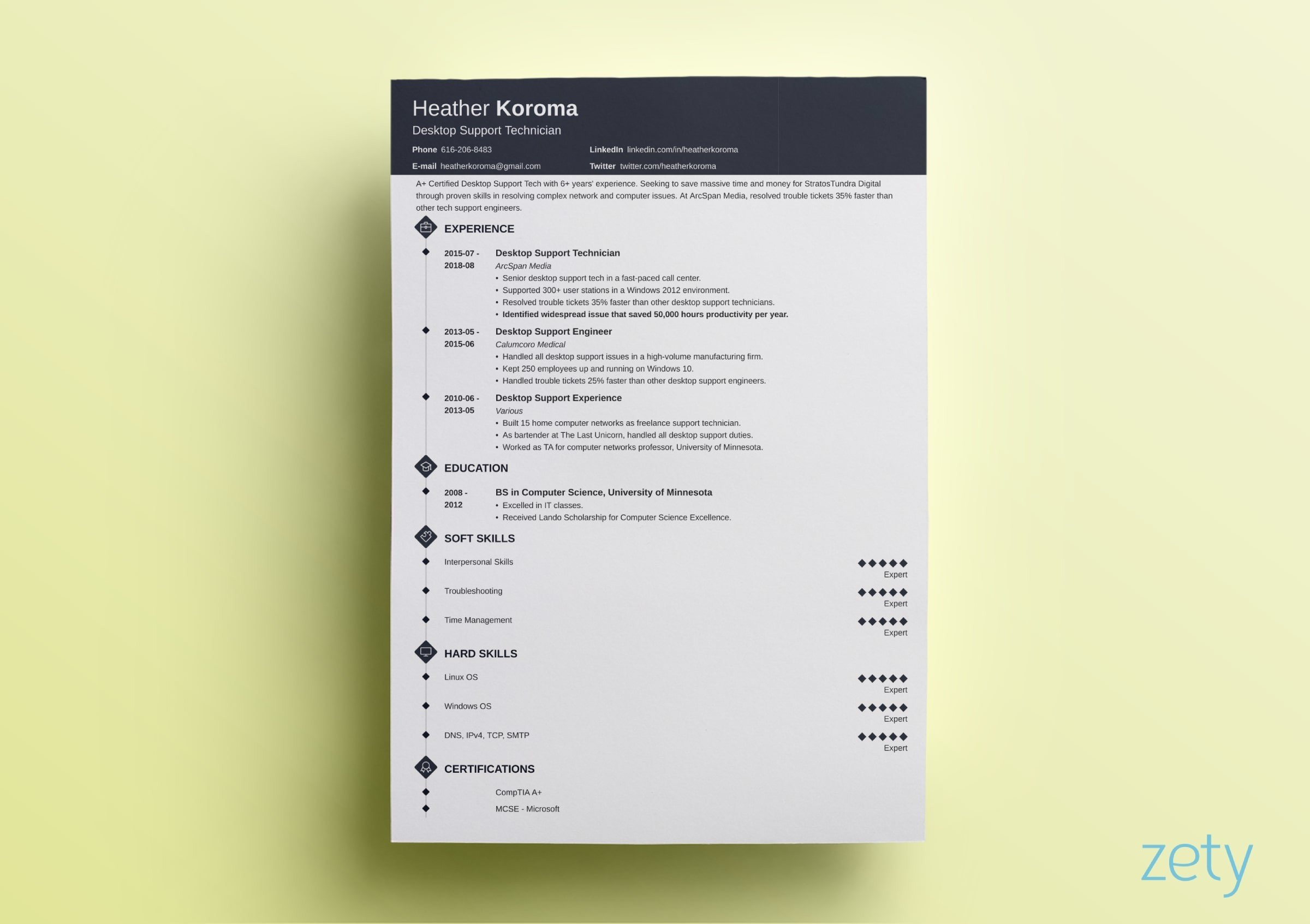 15 One Page Resume Templates Examples Of 1 Page Format with regard to sizing 2400 X 1693