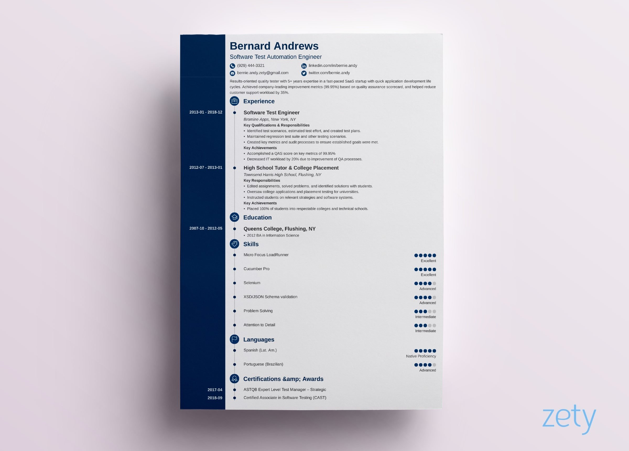 15 Student Resume Cv Templates To Download Now within proportions 2400 X 1720