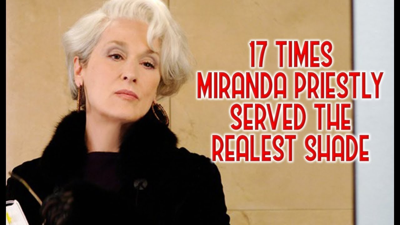 17 Times Miranda Priestly Served The Realest Shade pertaining to proportions 1280 X 720