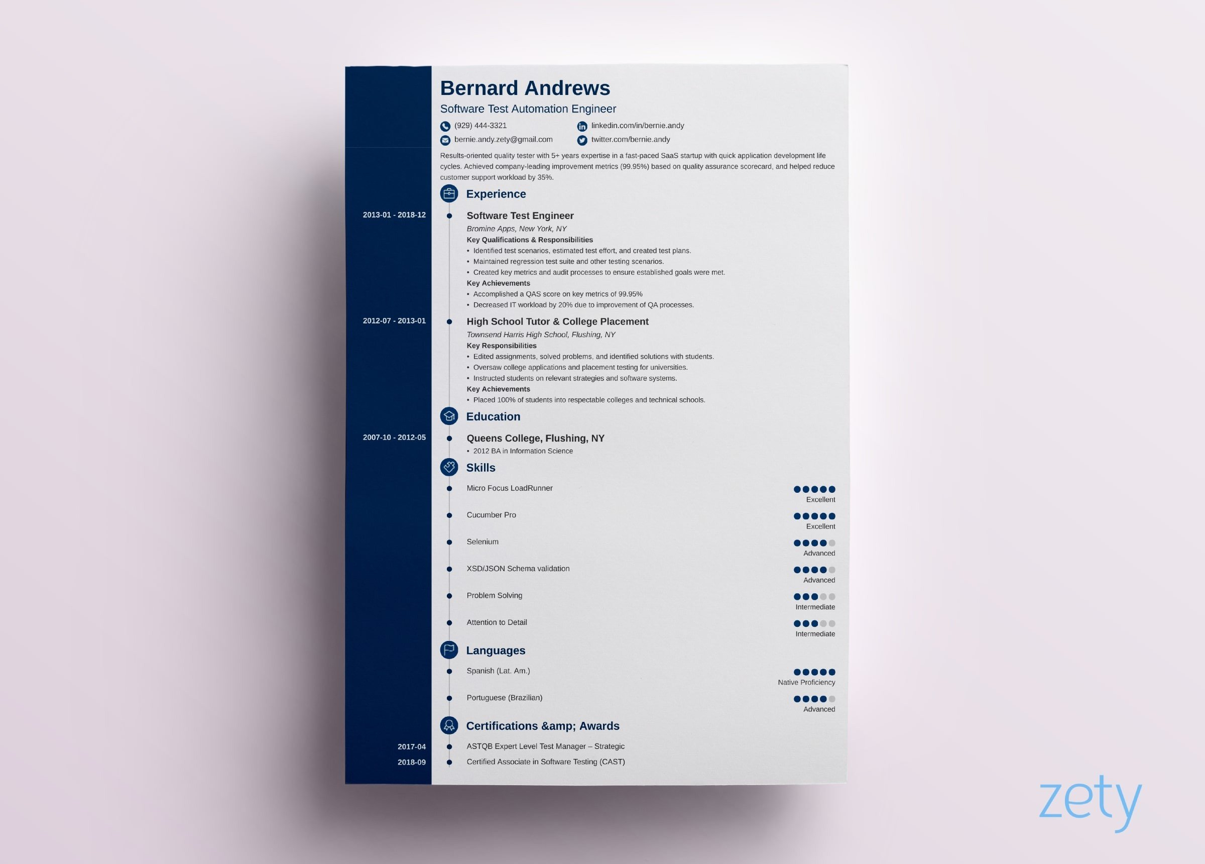 18 Modern Resume Templates Examples With Format Tips for proportions 2400 X 1720