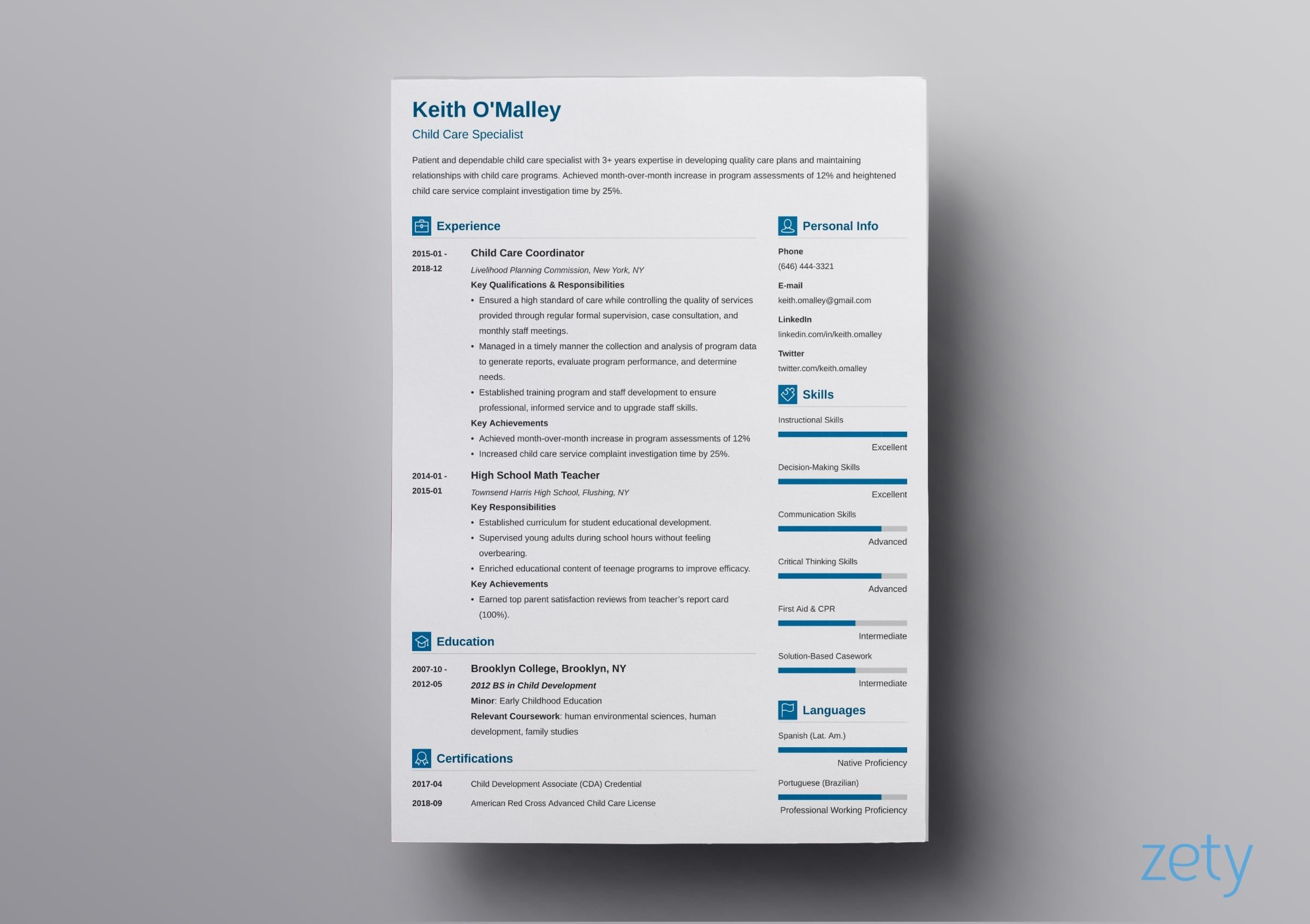 18 Modern Resume Templates Examples With Format Tips throughout proportions 2400 X 1693