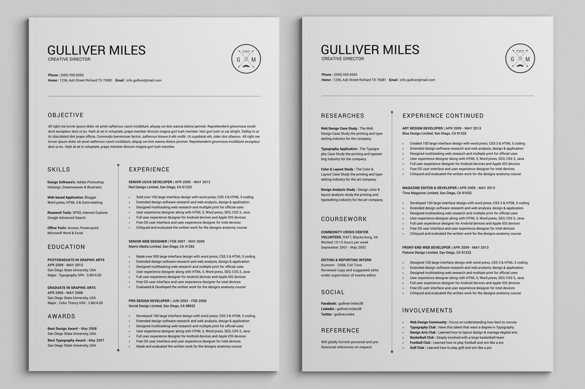 2 Pages Resume Cv Extended Pack Resume Cv Resume in size 1160 X 772