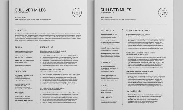 2 Pages Resume Cv Extended Pack Resume Cv Resume with regard to measurements 1160 X 772