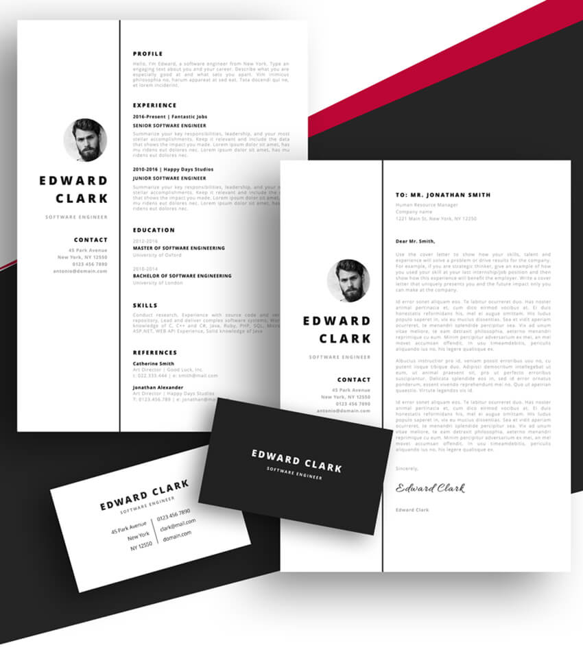 20 Best Free Pages Ms Word Resume Cv Templates Download with regard to sizing 850 X 954