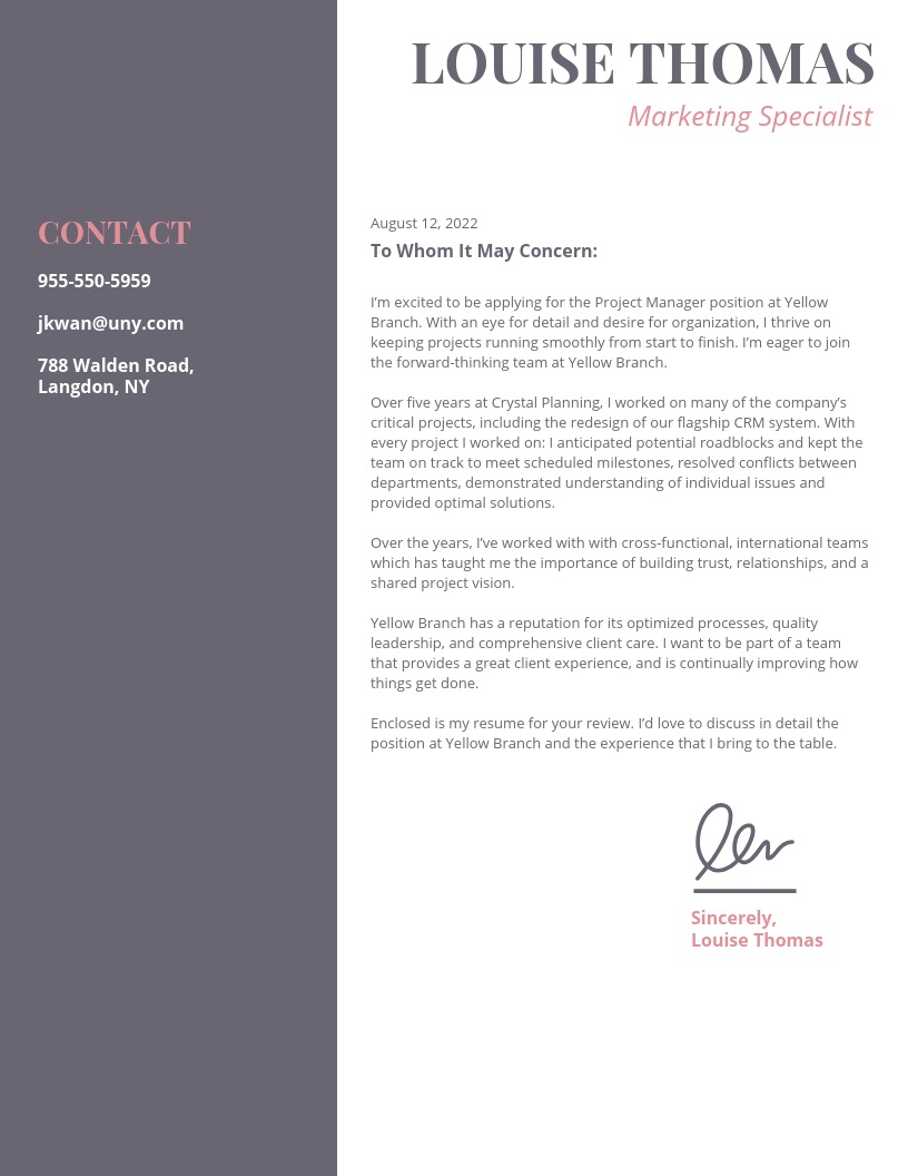 20 Creative Cover Letter Templates To Impress Employers in size 816 X 1056