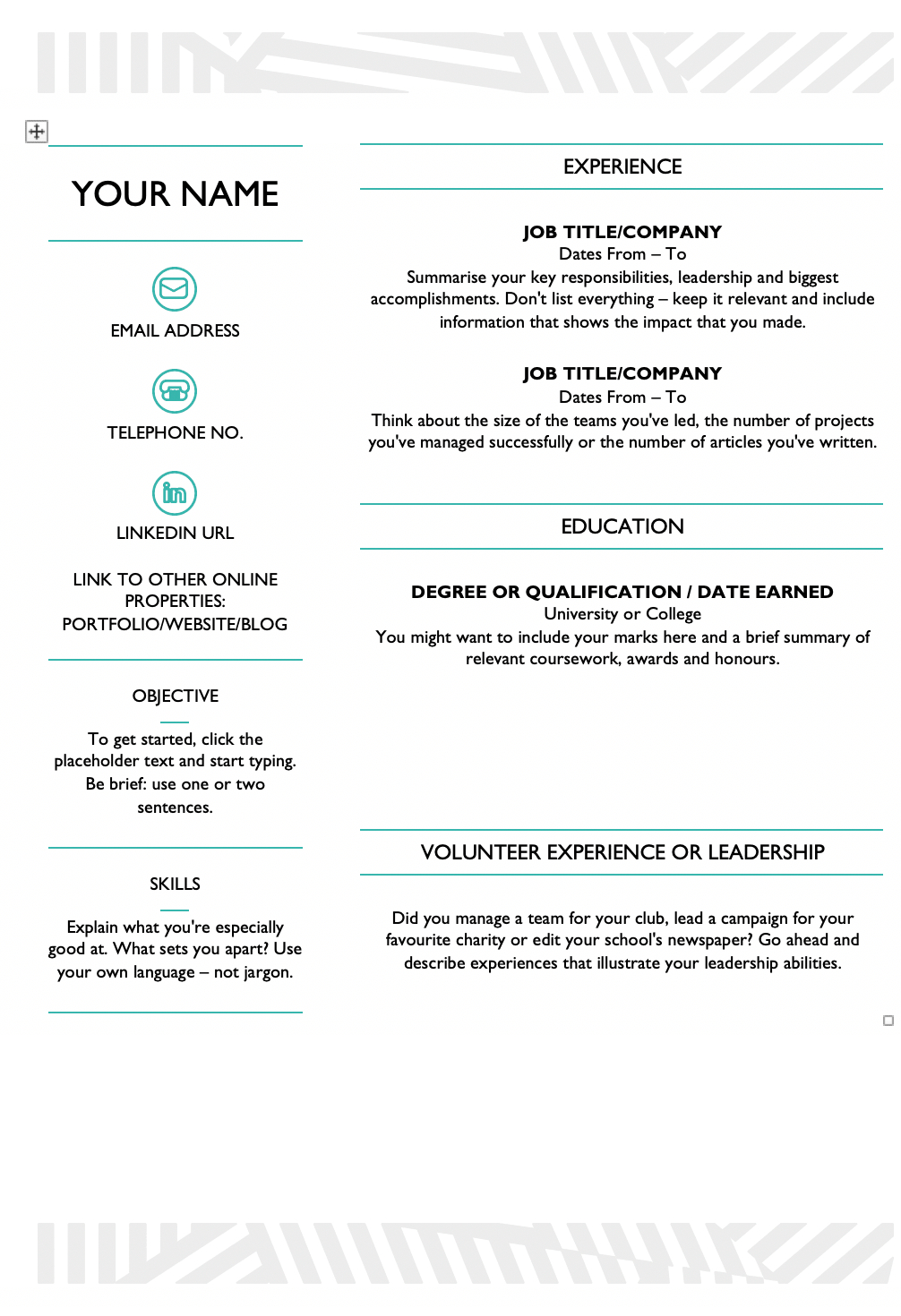 20 Free And Premium Word Resume Templates Download regarding measurements 1006 X 1470