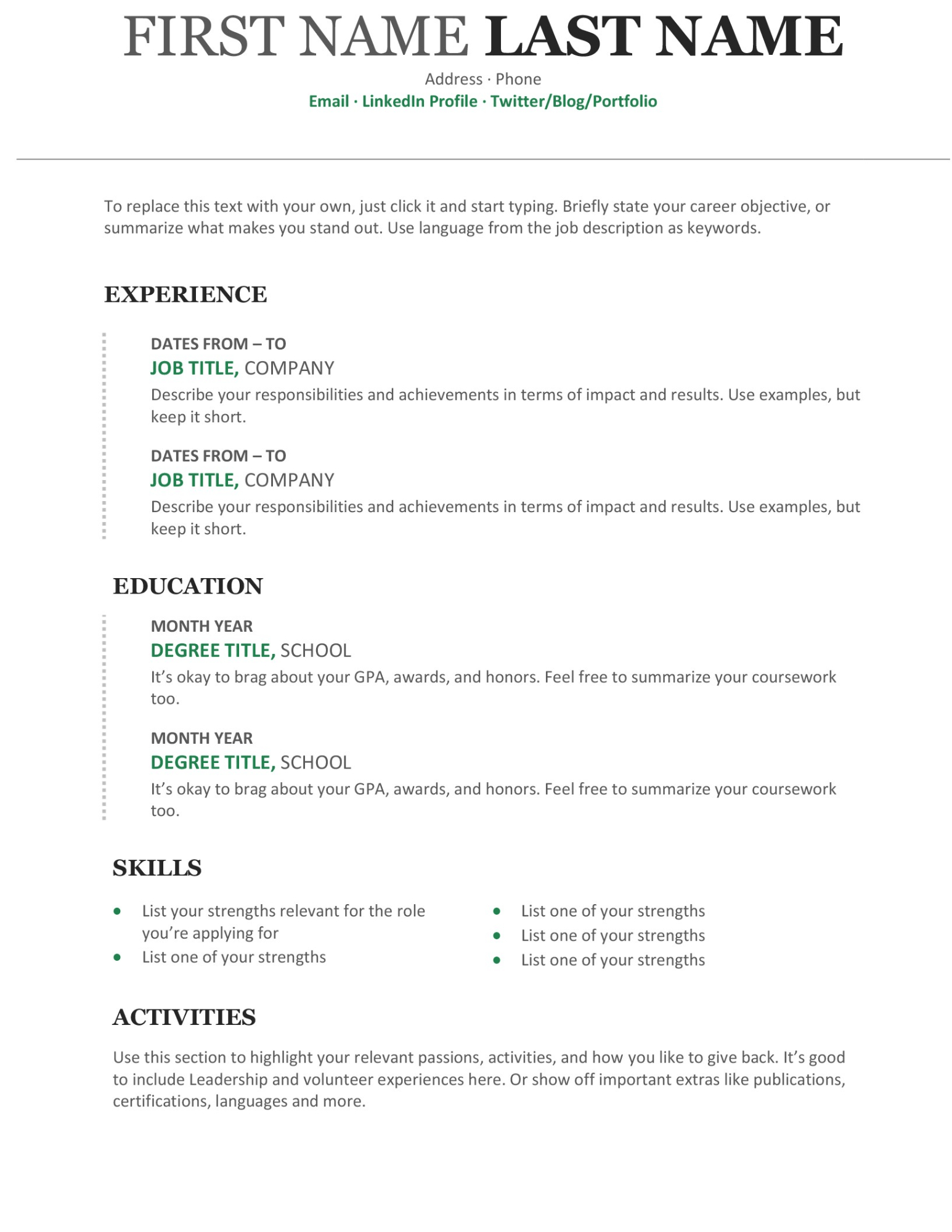 20 Free And Premium Word Resume Templates Download with regard to measurements 1545 X 1999