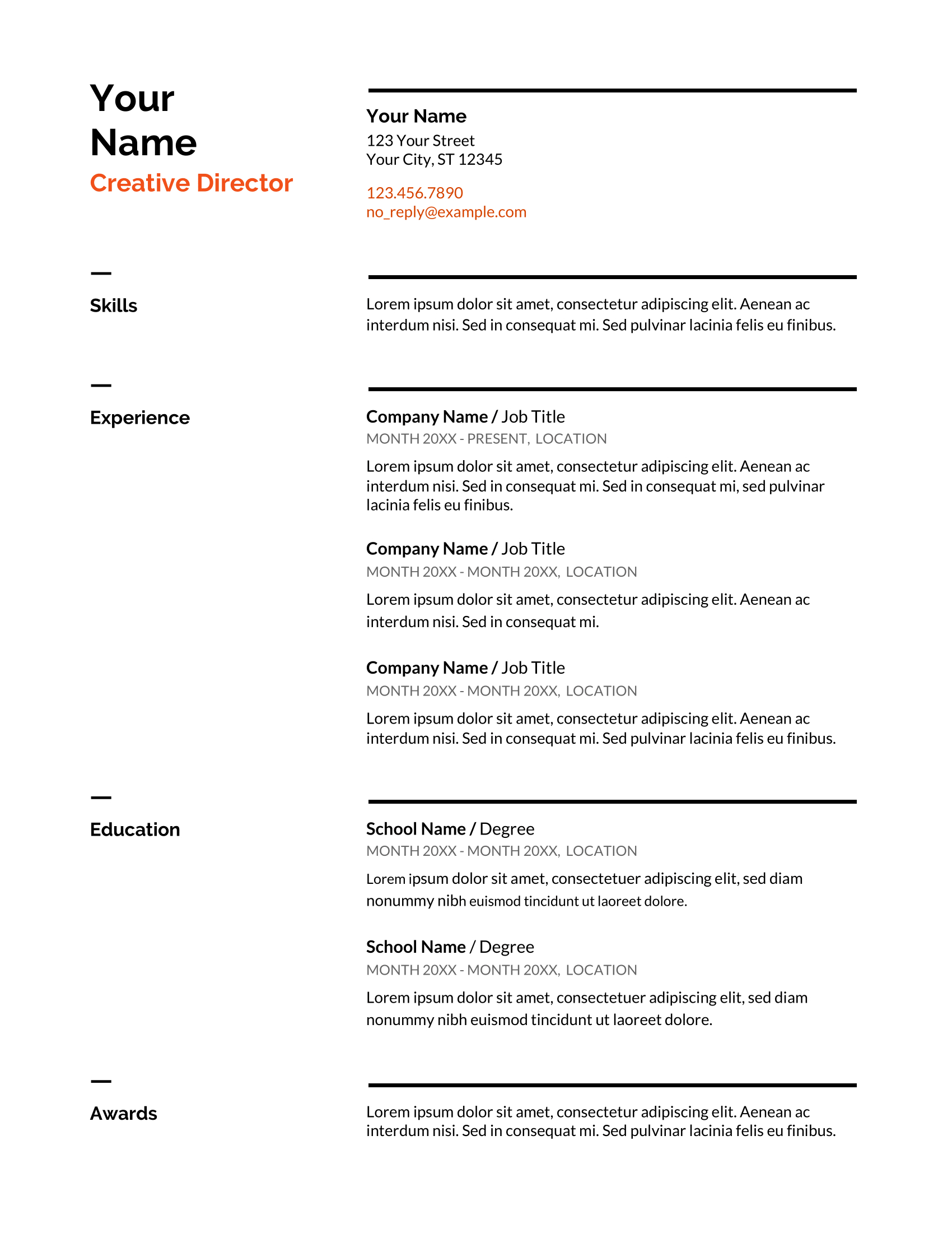 20 Google Docs Resume Templates Download Now throughout size 1700 X 2200