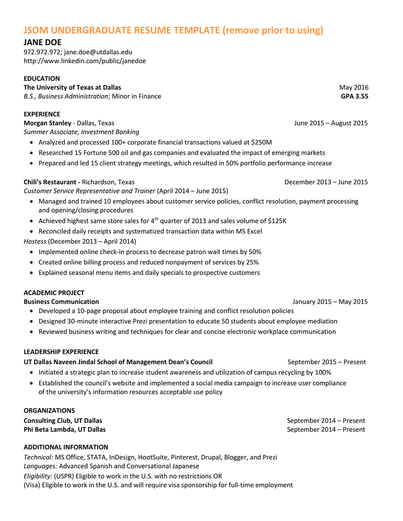 20 Jsom Resume Template Addictips in dimensions 791 X 1024