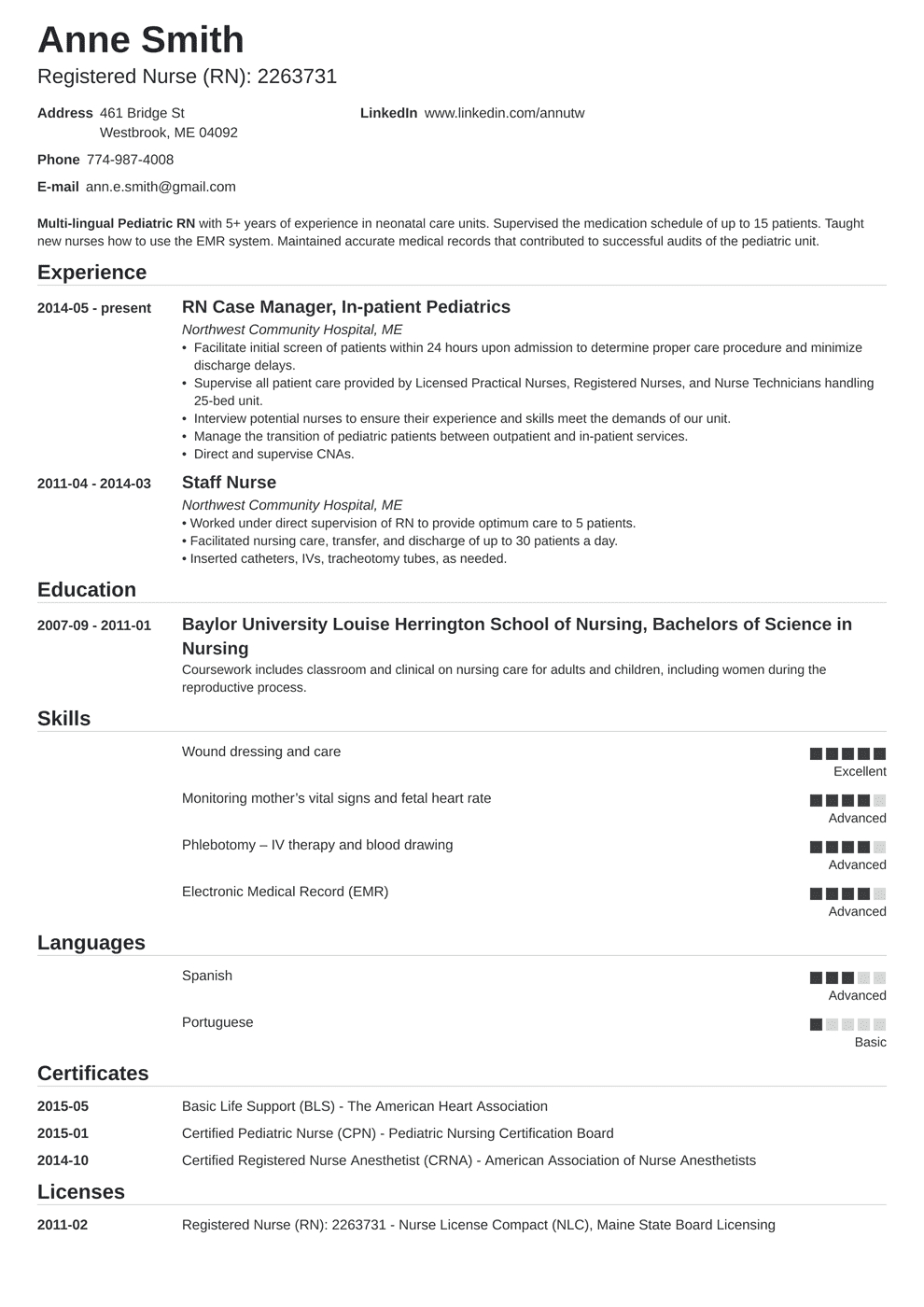 20 Nursing Resume Examples Template Skills Guide within size 990 X 1400