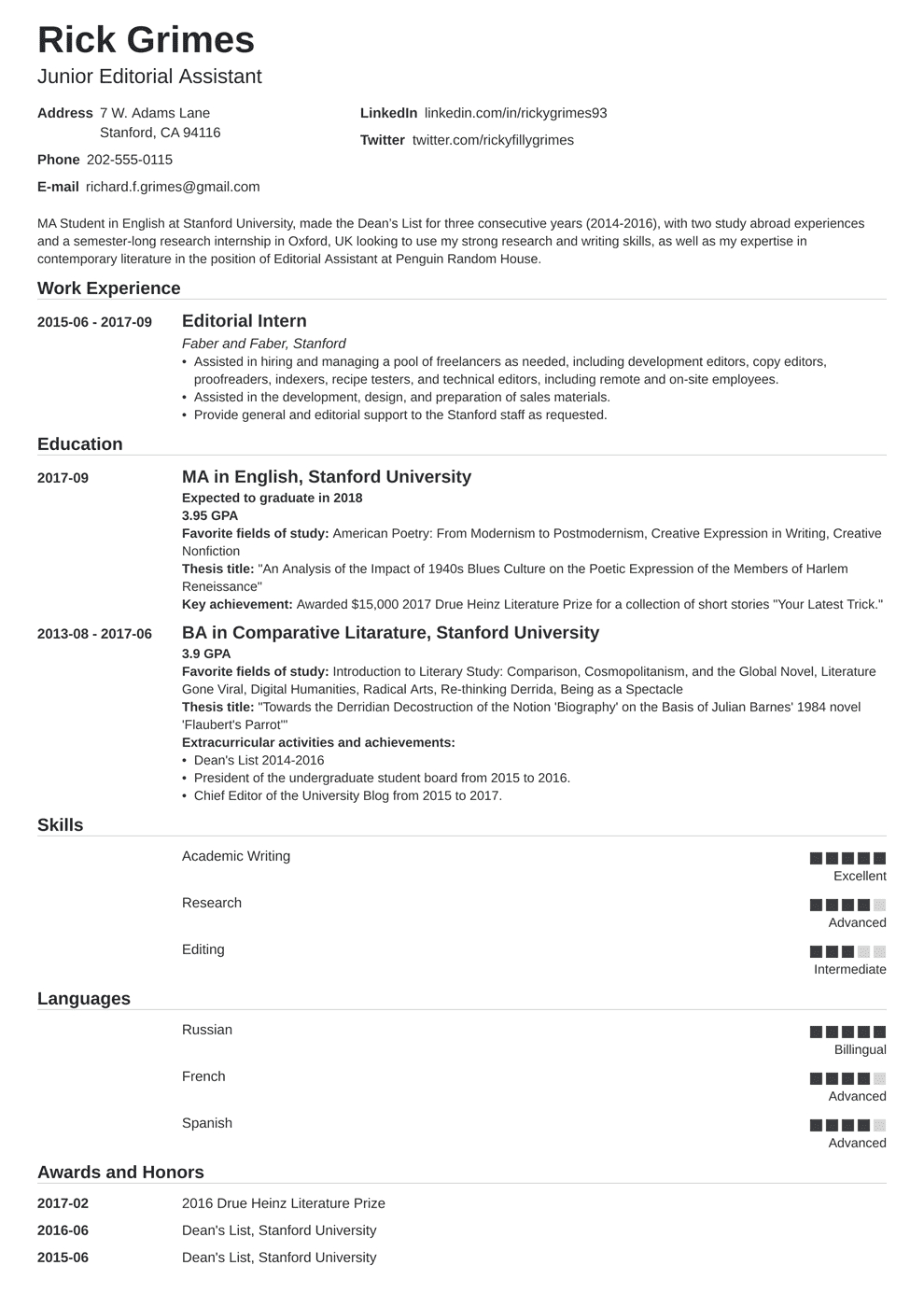 20 Student Resume Examples Template Guide With Tips with regard to proportions 990 X 1400