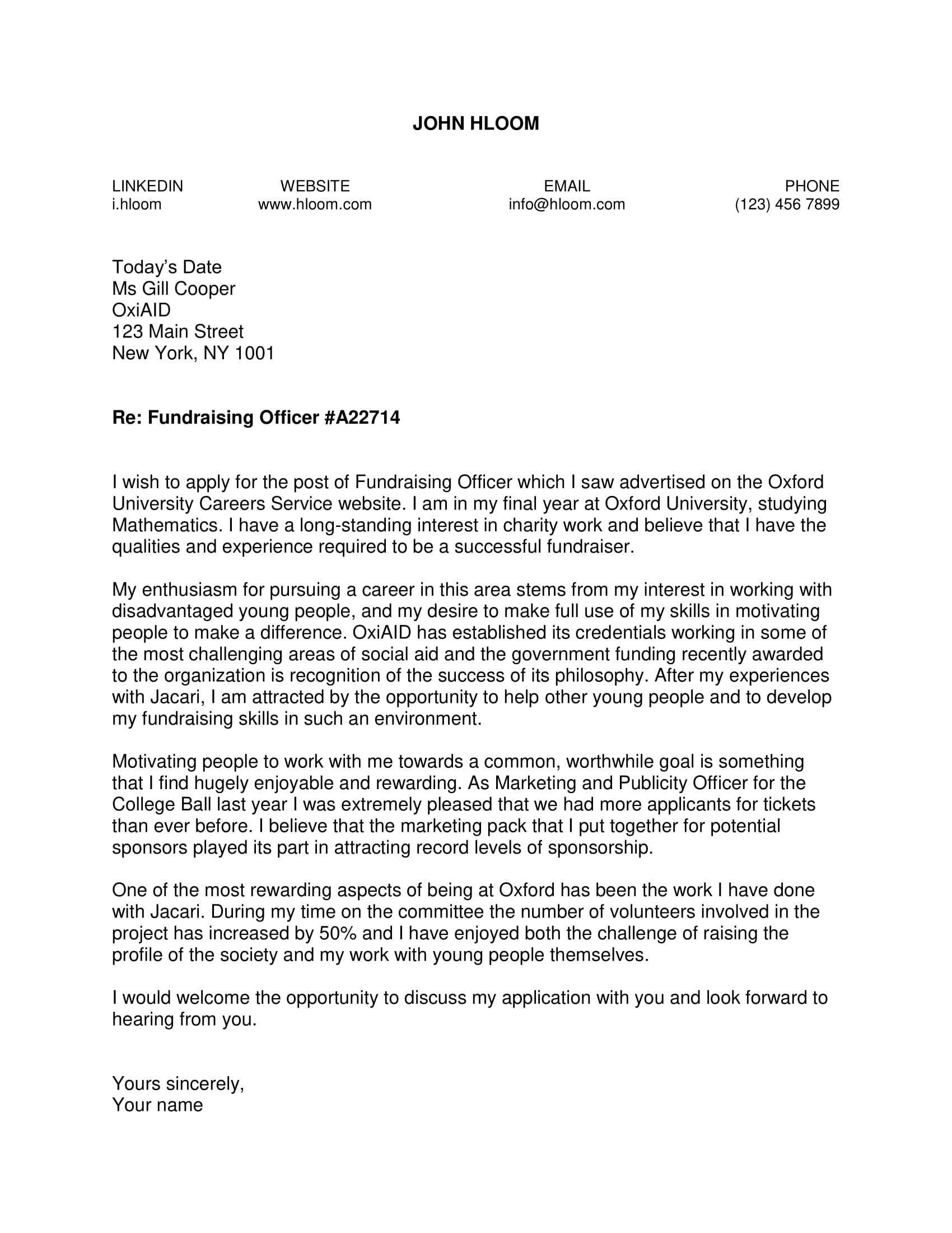 Technical Reference Letter Example