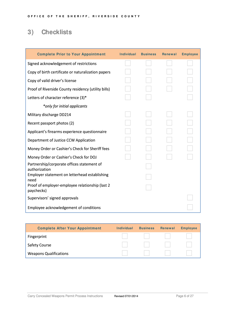 2014 2020 Form Ca Riverside Sheriff Weapon Permit Fill intended for sizing 770 X 1024