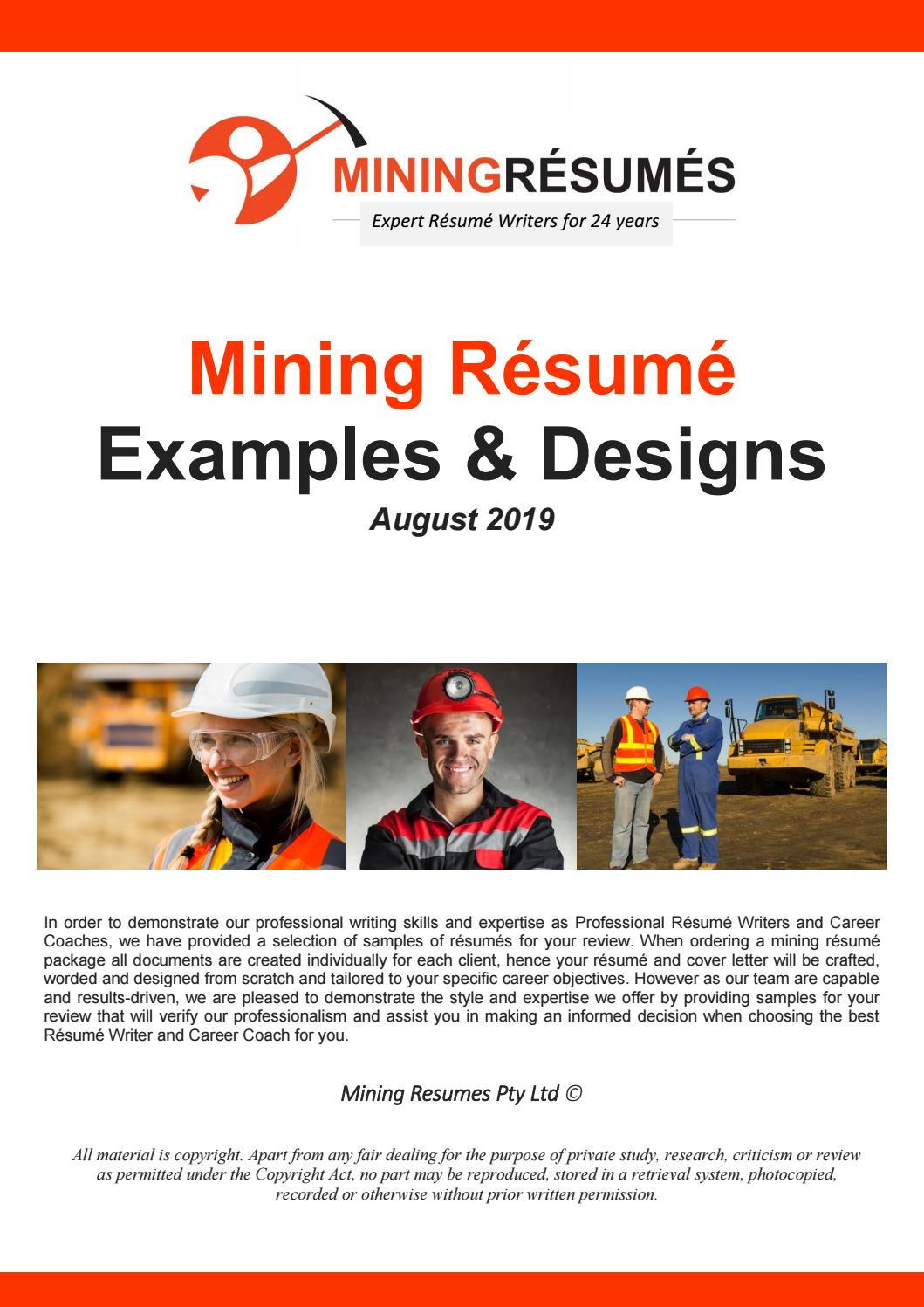 2018 Mining Resume Samples 1300 Resume Issuu in proportions 1059 X 1497