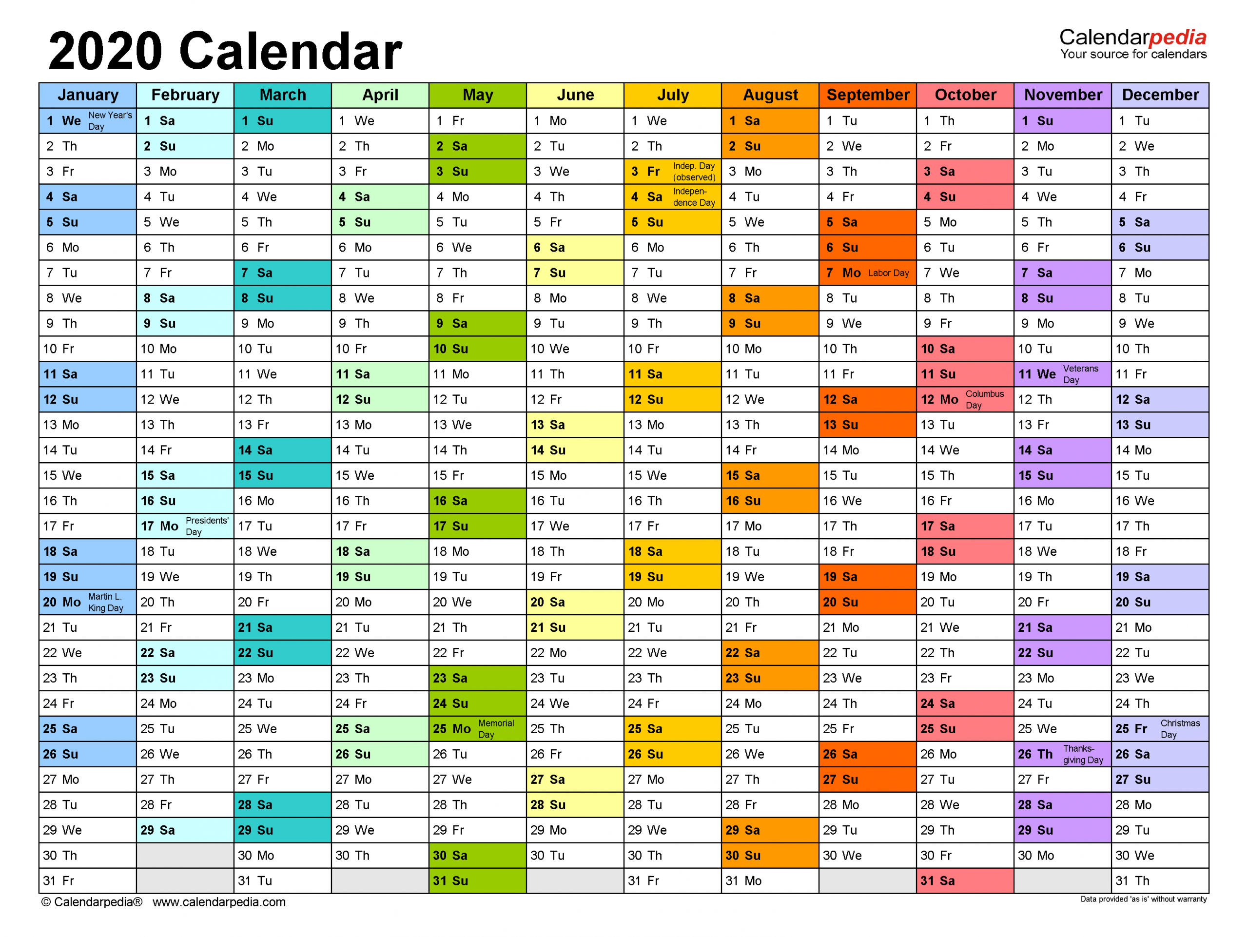 2020 Calendar Free Printable Microsoft Excel Templates with size 3251 X 2441