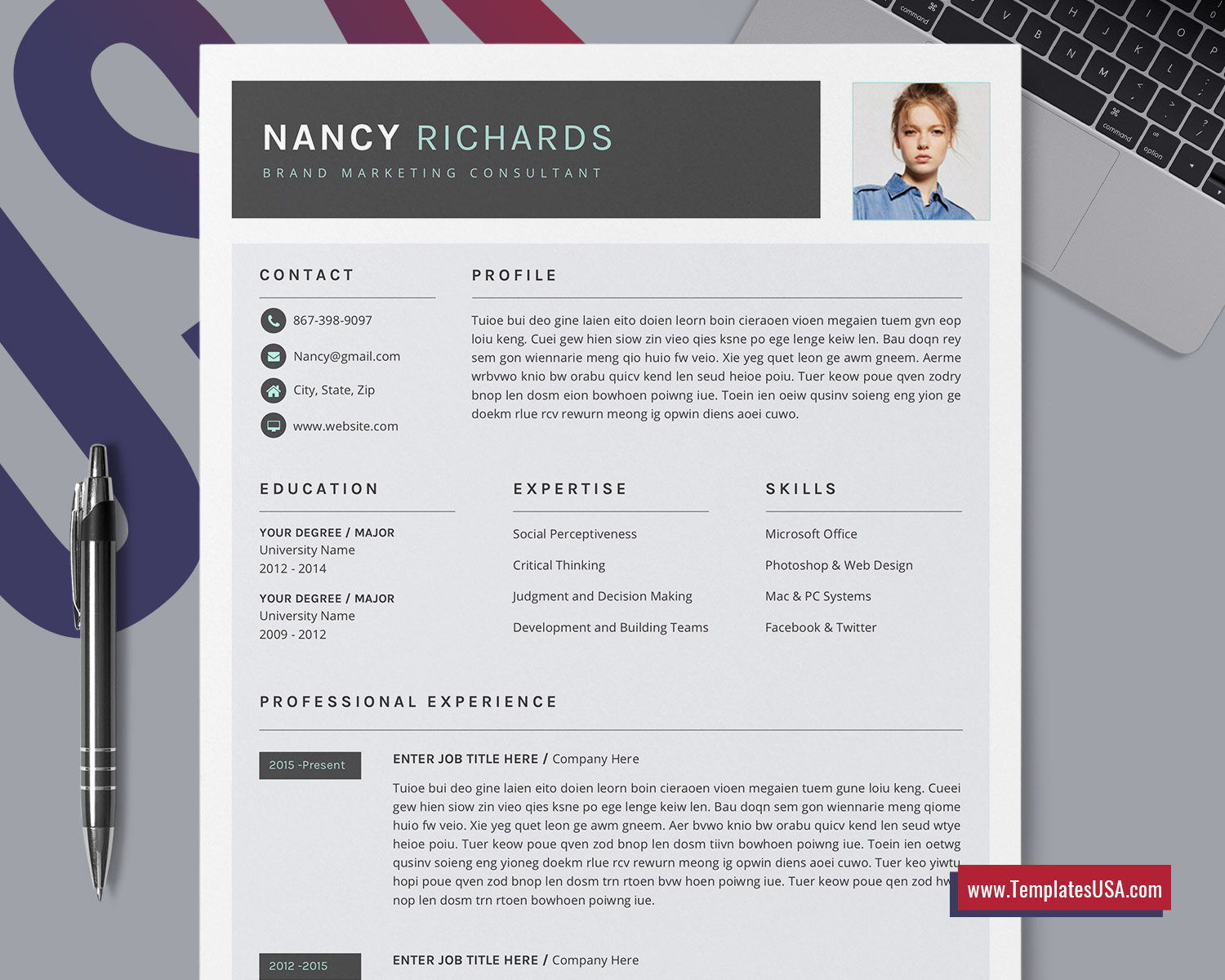 2020 Job Winning Ms Word Resume Template Curriculum Vitae Modern Cv Template Professional And Creative Resume Unique Resume 1 3 Page Resume with size 1500 X 1200