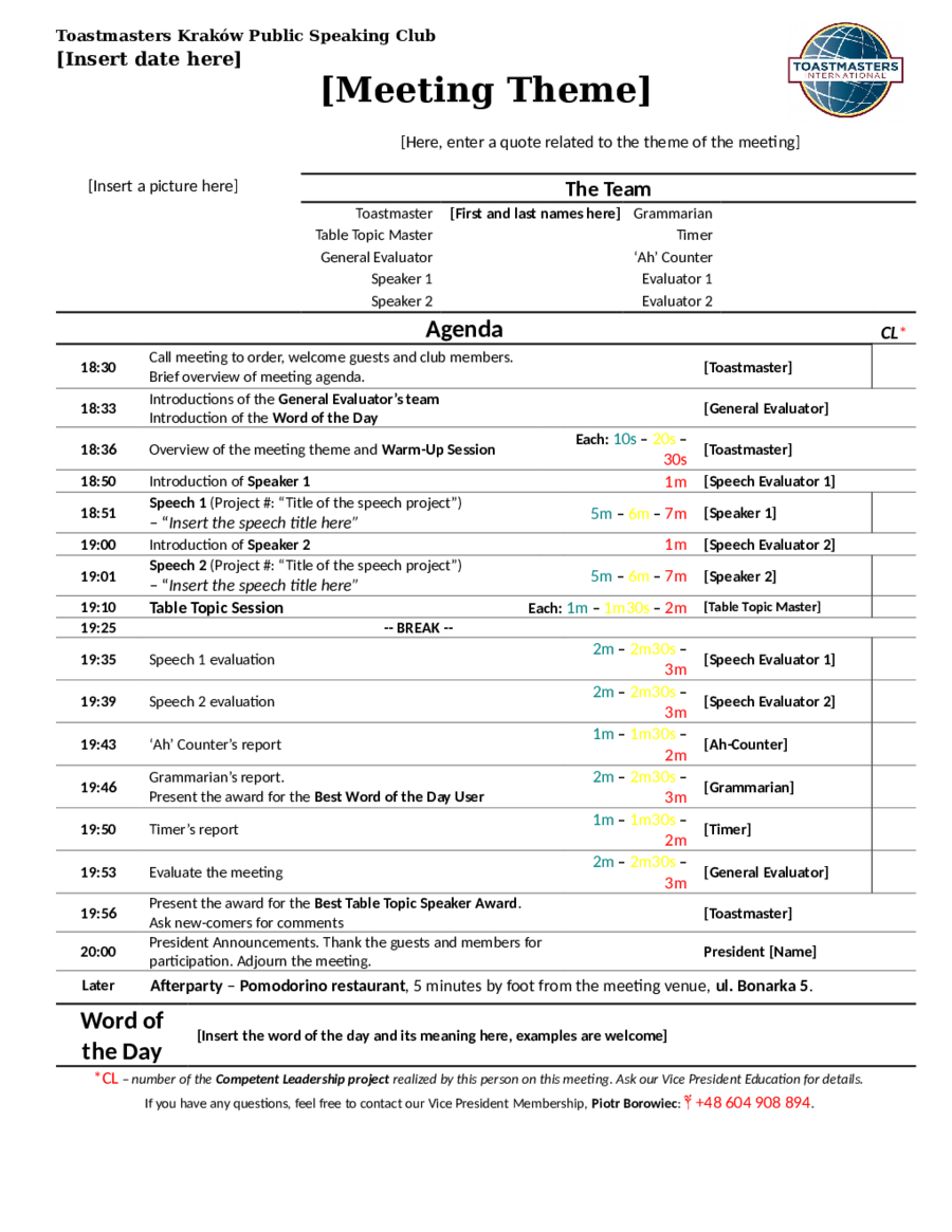 2020 Meeting Agenda Template Fillable Printable Pdf inside proportions 900 X 1165