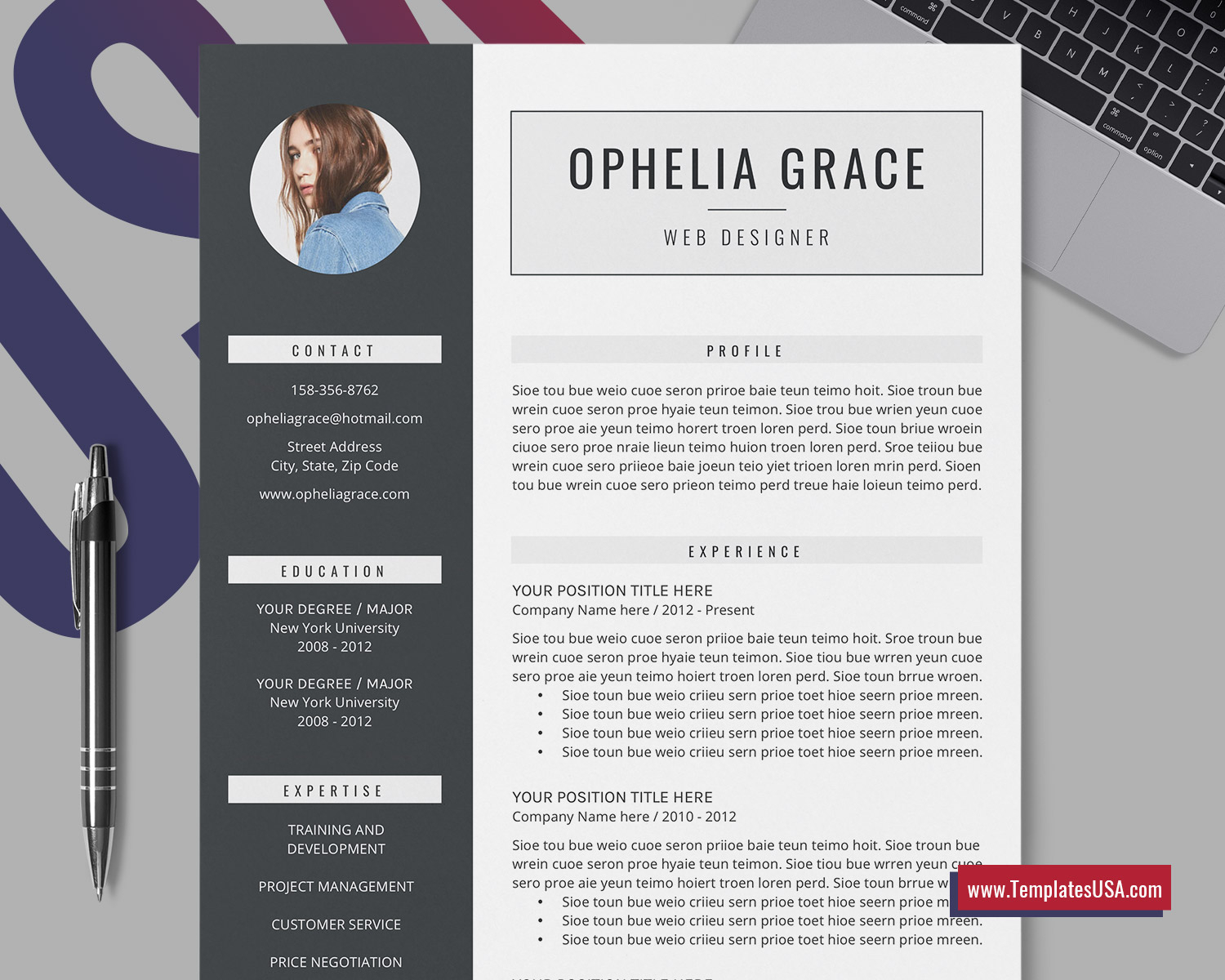 2020 Modern Ms Word Resume Template Curriculum Vitae 1 3 Page Cv Template Creative Resume Teacher Resume Professional Resume Editable Resume pertaining to size 1500 X 1200