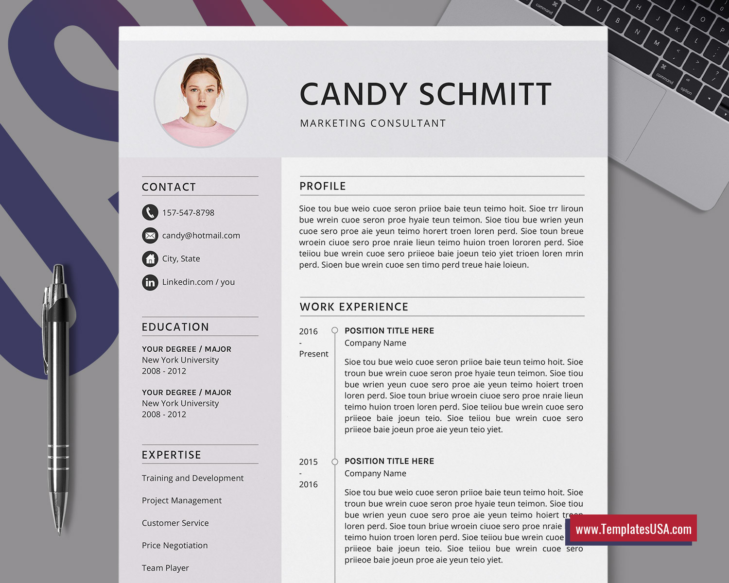 2020 Professional And Modern Ms Word Resume Template Curriculum Vitae Editable Cv Template Cover Letter Creative Resume Job Winning Resume 1 3 throughout size 1500 X 1200