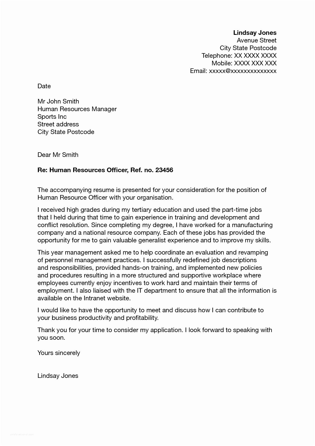 23 Human Resources Cover Letter Cover Letter For Resume inside proportions 1240 X 1754