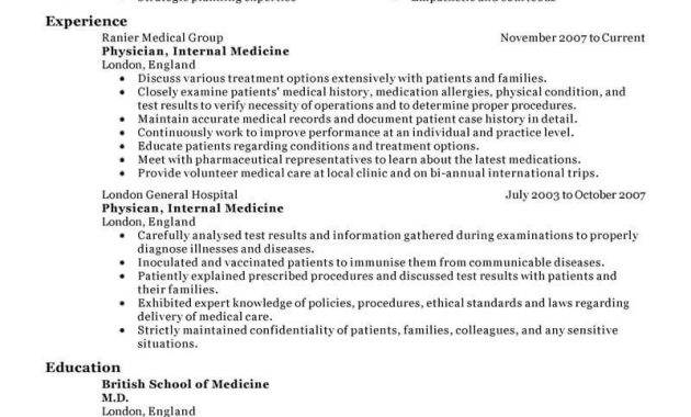 24 Amazing Medical Resume Examples Livecareer within proportions 800 X 1035