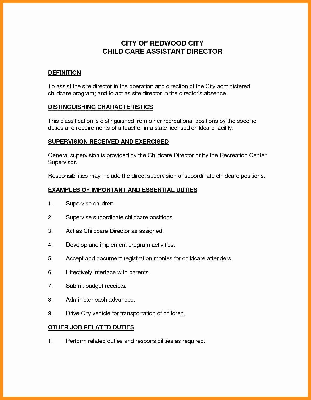 25 Child Care Resume Duties Job Resume Samples Resume for proportions 1301 X 1676