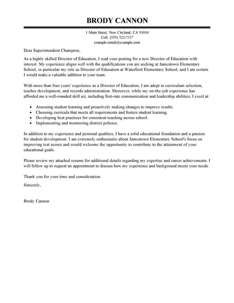 25 Cover Letter Examples For Teachers In 2020 Resume with regard to dimensions 800 X 1035