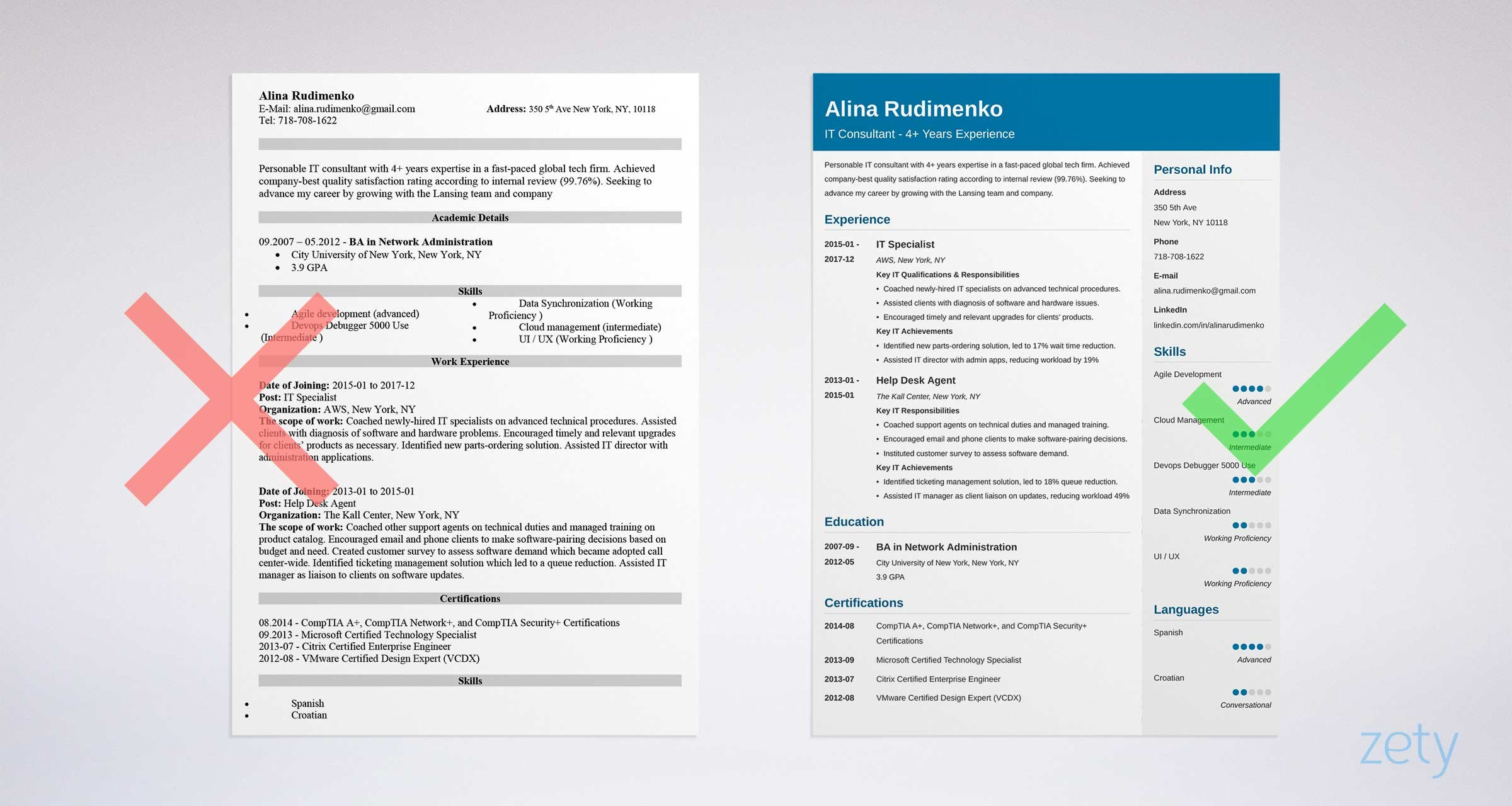 25 Information Technology It Resume Examples For 2020 intended for size 2400 X 1280