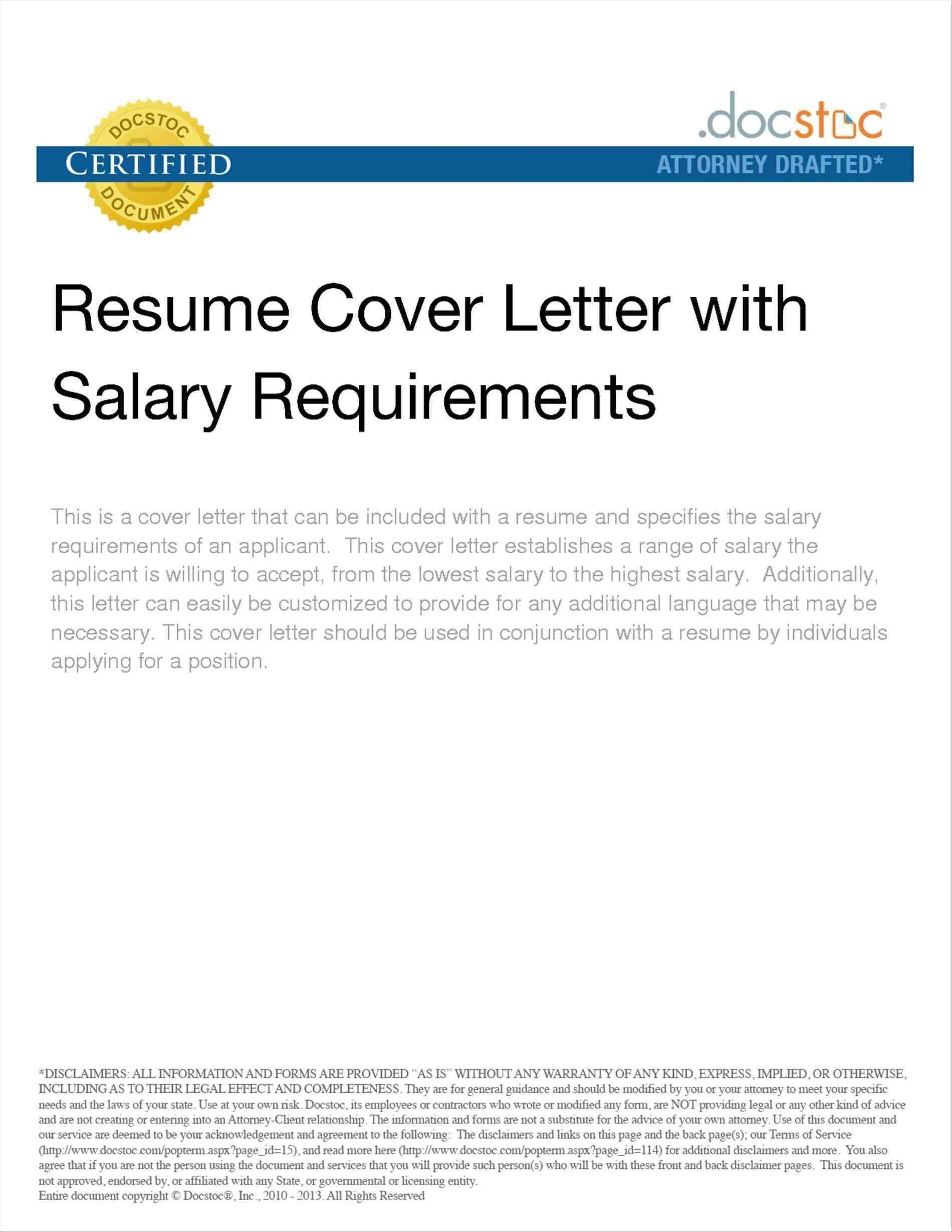 26 Cover Letter With Salary Requirements Sample Resume with regard to proportions 1900 X 2458