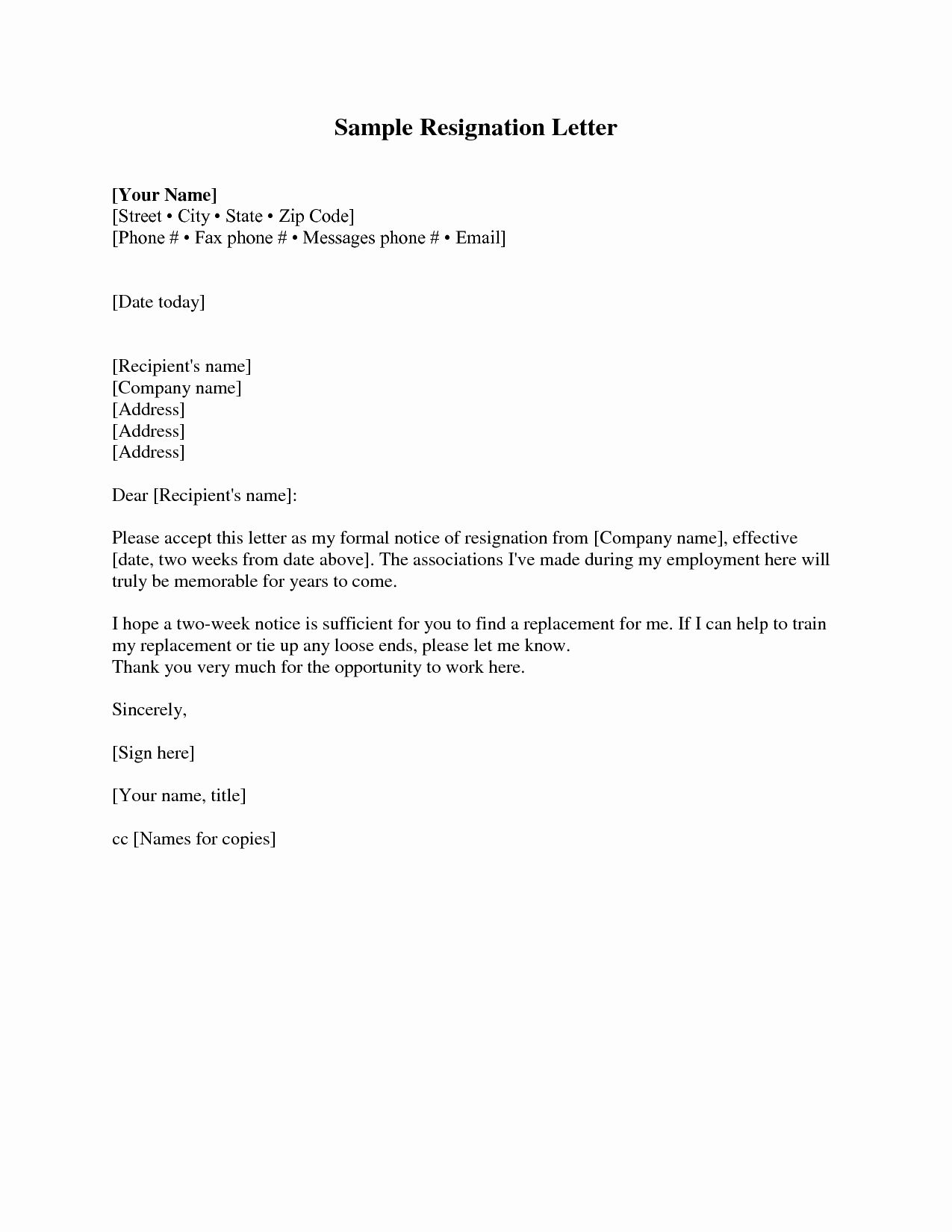 27 Cover Letter For Bartender In 2020 Resignation Letter with proportions 1275 X 1650